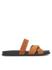 DeeZee Klapki HY59053-3 Brązowy. Brązowe klapki damskie DeeZee, bez wzorów, z materiału, bez obcasa. Za 83.99 zł.