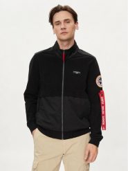 Aeronautica Militare Bluza 241FE1864J631 Czarny Regular Fit. Czarne bluzy męskie Aeronautica Militare, l, bez wzorów, z bawełny, bez kaptura. Za 519.99 zł.