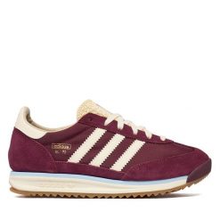 Sneakersy adidas. Czerwone trampki i tenisówki chłopięce Adidas, bez wzorów, bez zapięcia. Za 299.99 zł.