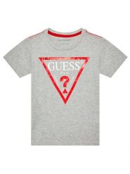 Guess T-Shirt L73I55 K8HM0 Szary Regular Fit. Szare t-shirty dla chłopców Guess, z aplikacjami, z bawełny, bez ramiączek. Za 59.99 zł.