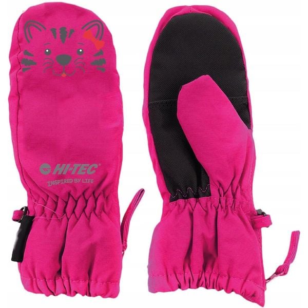 Rękawiczki dziecięce Hi-Tec Nodi Kids. Czerwone rękawiczki dziecięce Hi-tec, bez wzorów. Za 49.90 zł.
