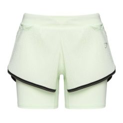 Spodenki treningowe damskie Gymshark Speed. Czarne obuwie sportowe damskie GYMSHARK, xs, bez wzorów, sportowe, na fitness i siłownię. Za 109.99 zł.