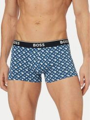 BOSS Komplet bokserek 50554443 Niebieski. Niebieskie bokserki męskie Boss, m, bez wzorów, z bawełny. Za 209.99 zł.