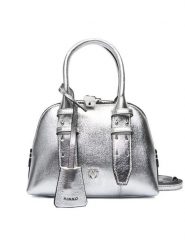 PINKO Torebka Bowling Bag Zip Mini AI 25-26 PLTT 105333 A0QO Srebrny. Szare torebki do ręki damskie Pinko, bez wzorów, ze skóry, bez dodatków. Za 1,739.00 zł.