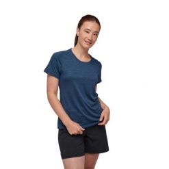 Koszulka turystyczna damska Black Diamond Lightwire SS Tech. Niebieskie koszulki sportowe damskie Black Diamond, xs, bez wzorów, sportowe, bez kołnierzyka. Za 114.99 zł.