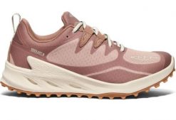 Damskie buty Keen Zionic WP niskie Warm Taupe Raw Umber. Brązowe obuwie sportowe damskie 909, bez wzorów, z meshu, trekkingowe. Za 566.99 zł.