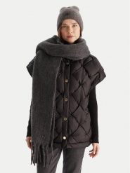 Calvin Klein Szalik Emblem Brushed LV04D8069G Szary. Szare rękawiczki męskie Calvin Klein, bez wzorów, z materiału. Za 429.99 zł.