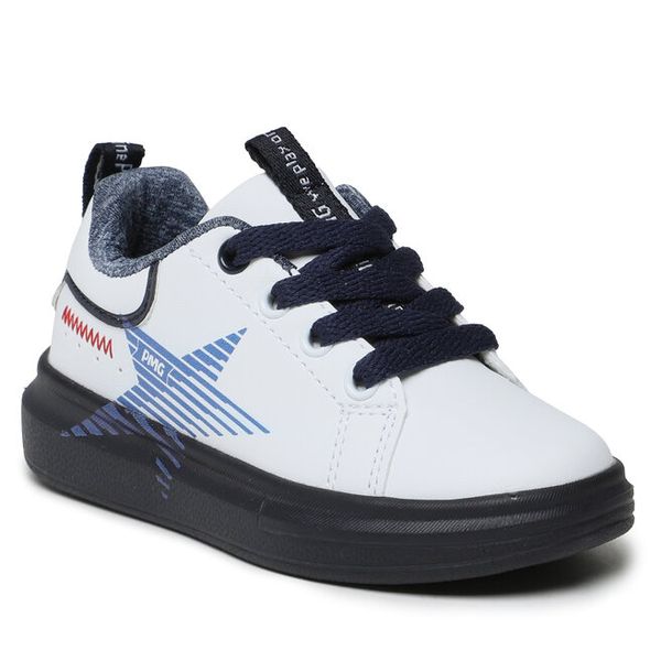 Sneakersy Primigi. Białe trampki i tenisówki chłopięce Primigi, bez wzorów, bez zapięcia. Za 119.99 zł.