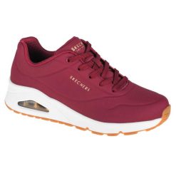 Buty do chodzenia damskie, Skechers Uno-Stand on Air. Czerwone obuwie sportowe damskie Skechers, bez wzorów, z materiału, trekkingowe. Za 299.00 zł.