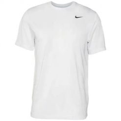 Koszulka sportowa męska Nike BV0507100. Białe koszulki sportowe męskie Nike, l, bez wzorów, z materiału, bez kołnierzyka, bez ramiączek, na fitness i siłownię. Za 159.00 zł.