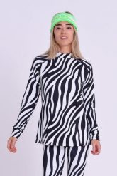 Koszulka termoaktywna - Hotel California Zebra Print Damska. Czarne koszulki sportowe damskie OOSC, s, bez wzorów, z polaru, bez kołnierzyka, bez ramiączek, na fitness i siłownię. Za 269.99 zł.