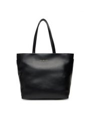 Tommy Hilfiger Torebka Th Logotape Tote AW0AW17693 Czarny. Czarne torebki do ręki damskie Tommy Hilfiger, bez wzorów, ze skóry, bez dodatków. Za 449.99 zł.