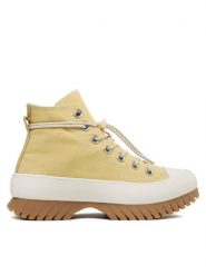 Converse Trzewiki Chuck Taylor All Star Lugged 2.0 A03500C Żółty. Żółte botki damskie Converse, z materiału, retro, bez obcasa, na płaskiej podeszwie, bez zapięcia. Za 419.99 zł.