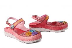 LAURA VITA 0007649 Dorry 32 rose, sandały damskie. Czerwone sandały damskie Laura Vita, bez wzorów, ze skóry, bez obcasa, bez zapięcia. Za 359.90 zł.