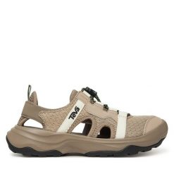 Sandały Teva. Brązowe obuwie sportowe damskie Teva, bez wzorów, trekkingowe. Za 309.99 zł.