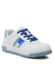Tommy Hilfiger Sneakersy Flag Low Cut Lace-Up Sneaker T3X9-32869-1355 S Biały. Białe buty sportowe chłopięce Tommy Hilfiger, bez wzorów, ze skóry, bez zapięcia. Za 399.99 zł.