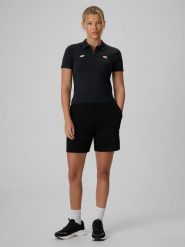 4F Spodenki kibica damskie - czarne XS. Czarne szorty damskie 4f, xs, bez wzorów, z dresówki. Za 129.99 zł.
