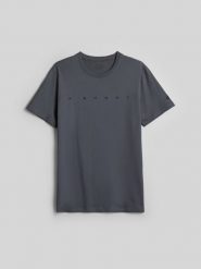 4F T-shirt regular z nadrukiem męski - szary S. Szare t-shirty męskie 4f, m, bez wzorów, z bawełny, klasyczne, bez kołnierzyka. Za 59.99 zł.