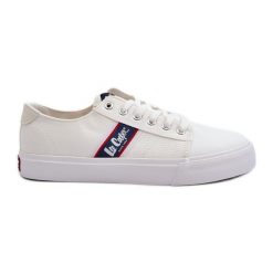 Trampki Męskie Lee Cooper LCW-24-02-2143 Białe. Białe trampki męskie bez wzorów, klasyczne, bez zapięcia. Za 205.59 zł.