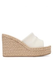 Calvin Klein Espadryle Wedge Espad 70 Canvas Mg HW0HW03282 Kremowy. Białe espadryle damskie Calvin Klein, bez wzorów, z materiału, bez obcasa. Za 489.99 zł.