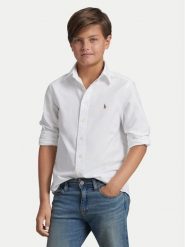 Polo Ralph Lauren Koszula 323677133001 Biały Regular Fit. Białe koszule dla chłopców Polo Ralph Lauren, bez wzorów, z bawełny, bez kołnierzyka, bez ramiączek. Za 439.99 zł.