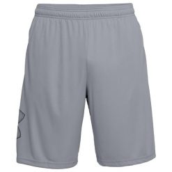 Szorty sportowe Szary. Czarne krótkie spodenki sportowe męskie Under Armour, m, bez wzorów, do biegania. Za 186.50 zł.