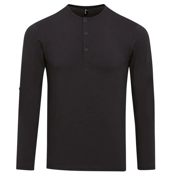 Męska Koszulka Z Podwiniętymi Rękawami Long John. Czarne koszulki sportowe męskie PREMIER, m, bez wzorów, bez kołnierzyka, bez ramiączek, trekkingowe. Za 86.99 zł.