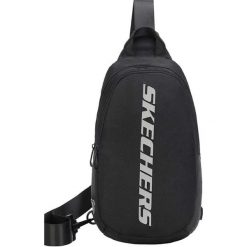 Saszetka na ramię Skechers. Czarne plecaki damskie Skechers, bez wzorów. Za 87.99 zł.