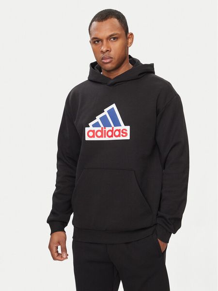 Adidas Bluza Future Icons Badge of Sport IS3233 Czarny Relaxed Fit. Czarne bluzy męskie Adidas, m, bez wzorów, z bawełny, bez kaptura. Za 189.99 zł.