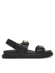 MEXX Sandały MX/020C-HY Czarny. Czarne sandały damskie Mexx, bez wzorów, ze skóry, bez obcasa, na płaskiej podeszwie, bez zapięcia. Za 249.99 zł.
