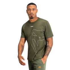 Koszulka męska Venum Giant Connect T-Shirt. Zielone koszulki sportowe męskie VENUM, m, bez wzorów, bez kołnierzyka, bez ramiączek, na fitness i siłownię. Za 129.99 zł.