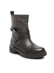 DKNY Botki Taeta K2312709 Brązowy. Brązowe botki damskie DKNY, ze skóry, bez obcasa, na płaskiej podeszwie, bez zapięcia. Za 1,159.00 zł.
