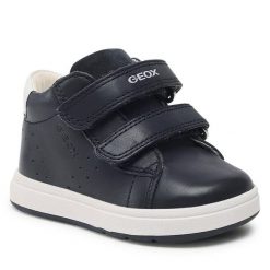 Sneakersy Geox. Niebieskie trampki i tenisówki chłopięce Geox, bez wzorów, bez zapięcia. Za 179.99 zł.