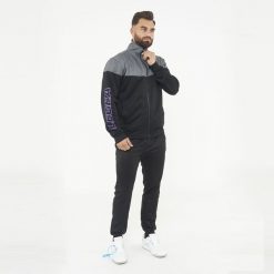 Dres sportowy kompletny UCLA męski. Czarne buty sportowe męskie Legea, z dresówki, bez zapięcia, na fitness i siłownię. W wyprzedaży za 147.50 zł.