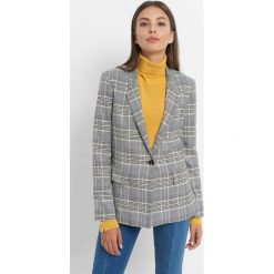 Marynarka w kratę. Brązowe żakiety damskie Orsay, z elastanu. Za 149.99 zł.