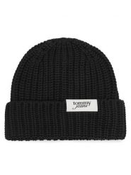 Tommy Hilfiger Czapka Script AW0AW18972 Czarny. Czarne czapki i kapelusze damskie Tommy Hilfiger, na zimę, bez wzorów, z bawełny. Za 189.99 zł.