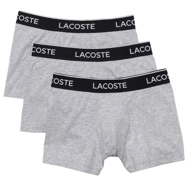 Bokserki Lacoste model 5H338900CCA dla mężczyzn. Szare bokserki męskie Lacoste, m, bez wzorów, z bawełny. Za 202.10 zł.
