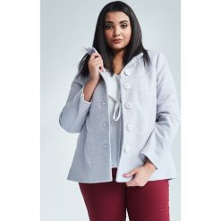 Szara elegancka kurtka płaszcz Vera OVERSIZE PLUS SIZE WIOSNA. Kurtki damskie marki Moda Size Plus Iwanek. Za 289.00 zł.