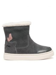 Geox Kozaki B Nashik Girl B663HA 022NF C9002 M Szary ciemny. Szare buty zimowe dziewczęce Geox, bez wzorów, ze skóry, bez zapięcia. Za 299.99 zł.