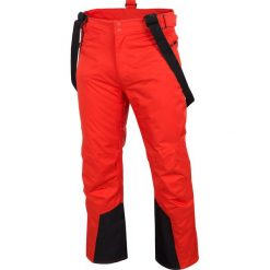 Spodnie narciarskie męskie SPMN251 - czerwony. Czerwone spodnie snowboardowe męskie 4f, m, bez wzorów, z materiału, narciarskie. W wyprzedaży za 249.99 zł.