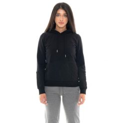 Bluza zimowa Damen z Kapuze zum Überziehen, Leone 1947 Braid-Einsätze. Czarne bluzy damskie LEONE 1947 APPAREL, na zimę, bez wzorów, z bawełny, bez kaptura. W wyprzedaży za 176.82 zł.