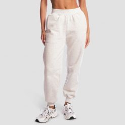 Spodnie damskie fitness jogger oversize z kieszeniami. Szare spodnie dresowe damskie GYMBEAM, xs, z aplikacjami, z bawełny. Za 143.90 zł.