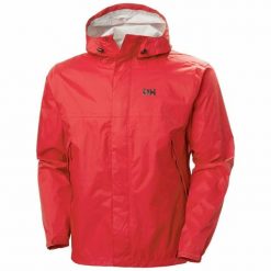 Kurtka przeciwdeszczowa męska Helly Hansen Loke. Czerwone kurtki męskie Helly Hansen, m, bez wzorów, trekkingowe. Za 219.99 zł.