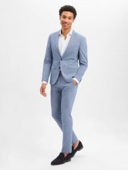 Finshley & Harding garnitur biznesowy Mężczyźni Slim Fit niebieski, 102. Niebieskie garnitury męskie Finshley & Harding, bez wzorów, biznesowe. Za 699.95 zł.