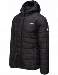 Kurtka przejściowa dla mężczyzn Hi-tec Core Aron. Czarne kurtki męskie Hi-tec, l, bez wzorów, z materiału, z kapturem. Za 190.60 zł.