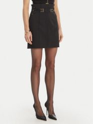 Elisabetta Franchi Spódnica mini GO-167-61E2-V320 Czarny Regular Fit. Czarne spódnice damskie Elisabetta Franchi, bez wzorów, z syntetyku, mini. Za 1,359.00 zł.