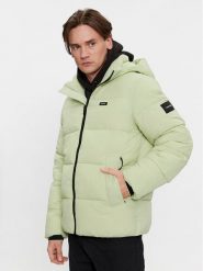 Calvin Klein Kurtka zimowa Crinkle K10K110336 Zielony Regular Fit. Zielone kurtki męskie Calvin Klein, na zimę, m, bez wzorów, z syntetyku, bez kaptura. Za 1,049.00 zł.