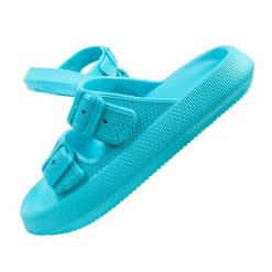Klapki sportowe damskie CMP Belem Slipper turkusowe wygodne. Niebieskie klapki damskie CMP, bez wzorów, z syntetyku, sportowe, bez obcasa. Za 89.00 zł.