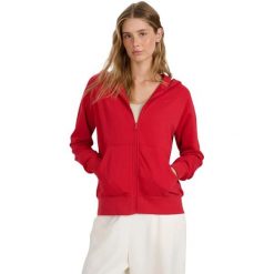 Bluza damska 4F F1763 czerwona 4FWMM00TSWSF1763 062S. Czerwone bluzy sportowe damskie 4f, s, bez wzorów, bez kaptura, do piłki nożnej. Za 119.00 zł.