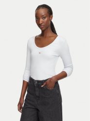 Calvin Klein Jeans Bluzka LV047D218G Fioletowy jasny Slim Fit. Fioletowe bluzki damskie Calvin Klein Jeans, xxl, bez wzorów, z bawełny, bez kołnierzyka, bez ramiączek. Za 209.99 zł.